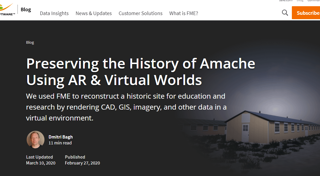 Preserving the History of Amache Using AR & Virtual Worlds