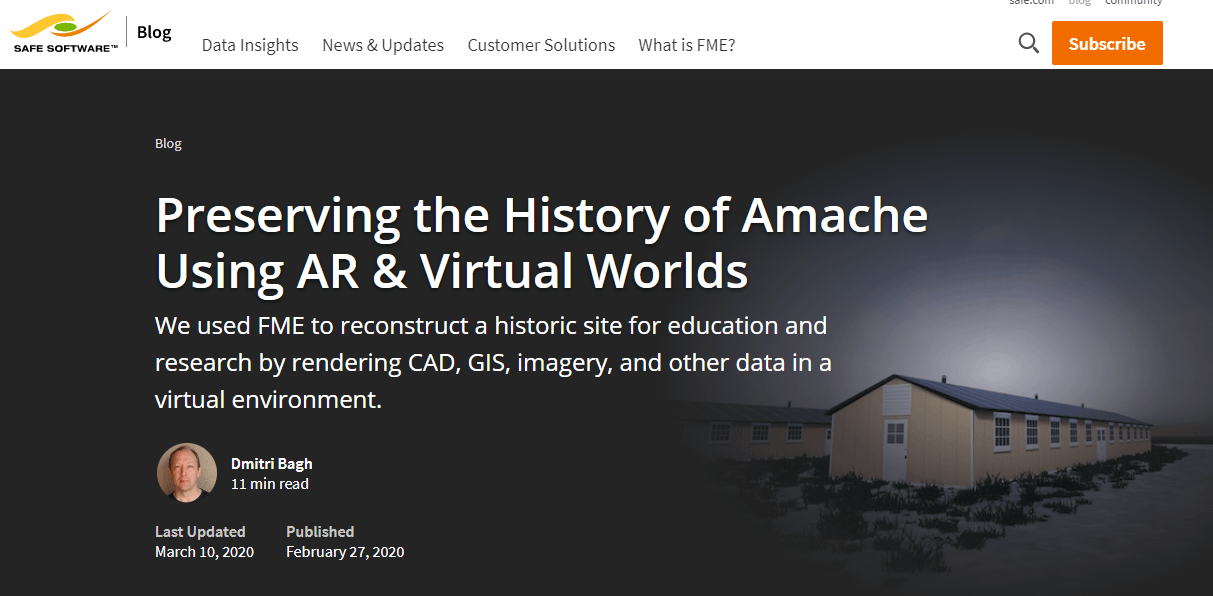 Preserving the history of Amache, AR & Virtual Worlds